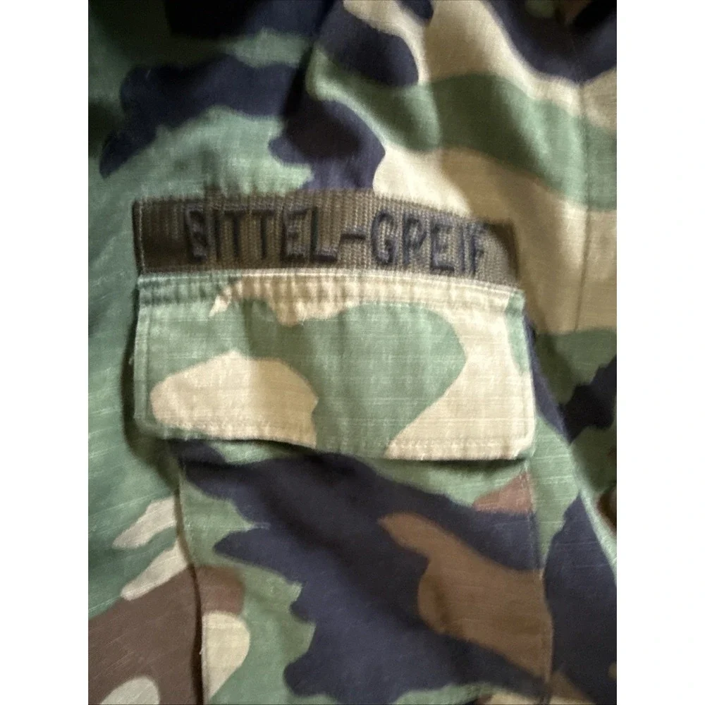 Military Coat Men Medium Short Hot Weather Woodland Camouflage Combat Pattern